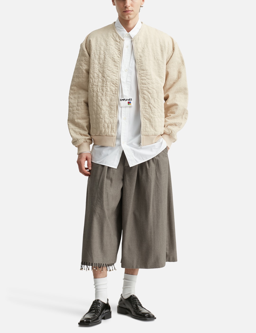 Ivory Poofy Bomber Jacket view 16