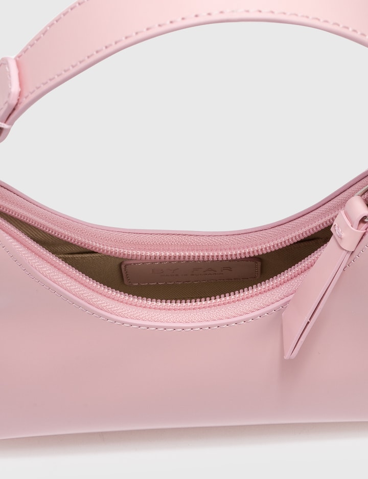 By Far Pink Baby Amber Small Patent Leather Shoulder Bag
