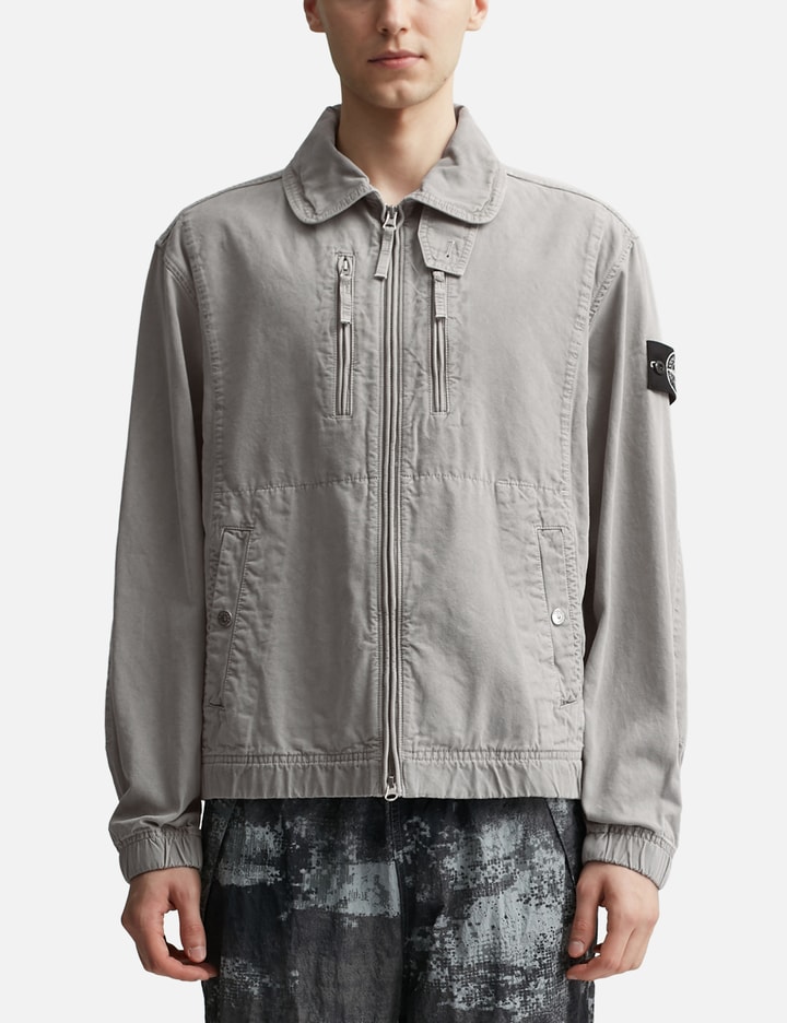 Shop Stone Island Panama Tinto Terra Blouson In Grey