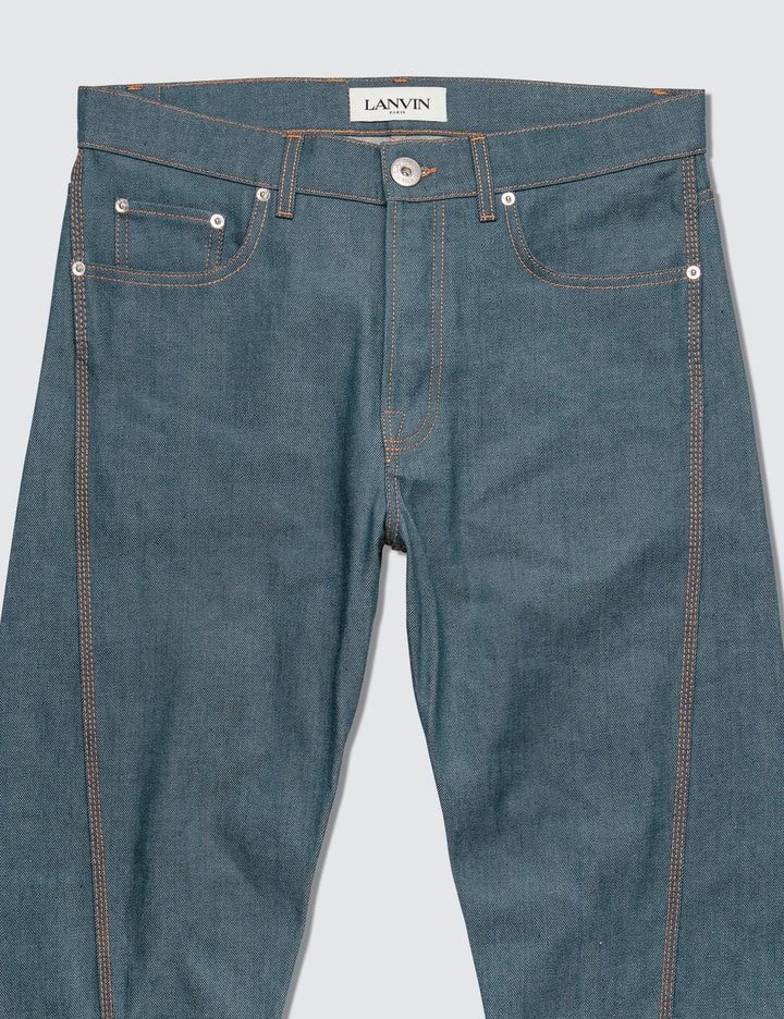 Asymmetrical Cropped Jeans Placeholder Image