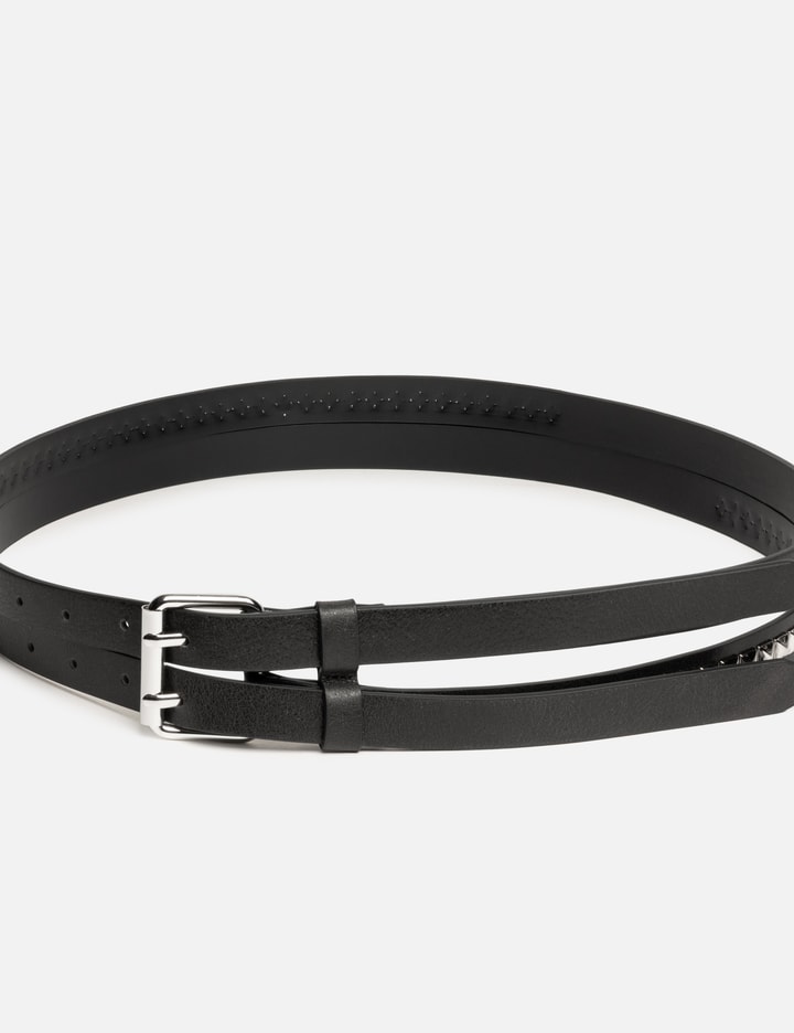Lcdc Double Strap Stud Belt In Black