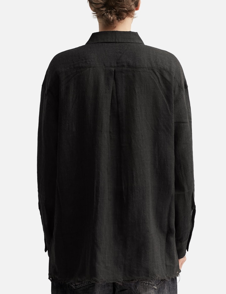 Ancellm Wool Kersey Shirt In Black