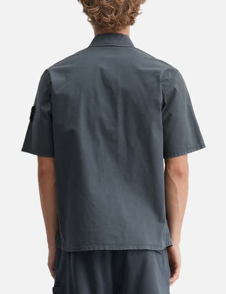 Stretch Organic Cotton Twill Short-Sleeve Shirt view 12