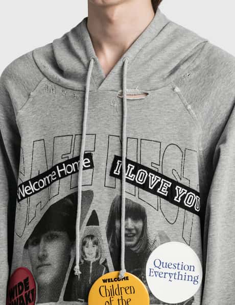 Raf Simons - Destroyed Welcome Home Hoodie | HBX