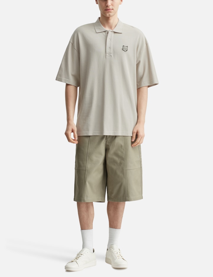 Maison Kitsuné Bold Fox Head Patch Oversize Polo In Green
