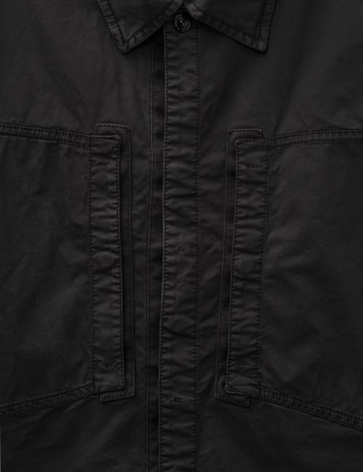Stone Island Stretch Organic Cotton Twill Short-Sleeve Shirt
