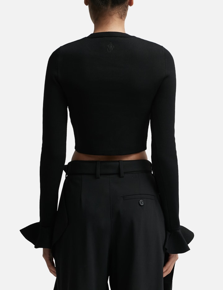 Cropped Ruffled Sleeve Jumper Placeholder Image