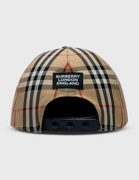 Burberry Logo Appliqué Vintage Check Baseball Cap HBX