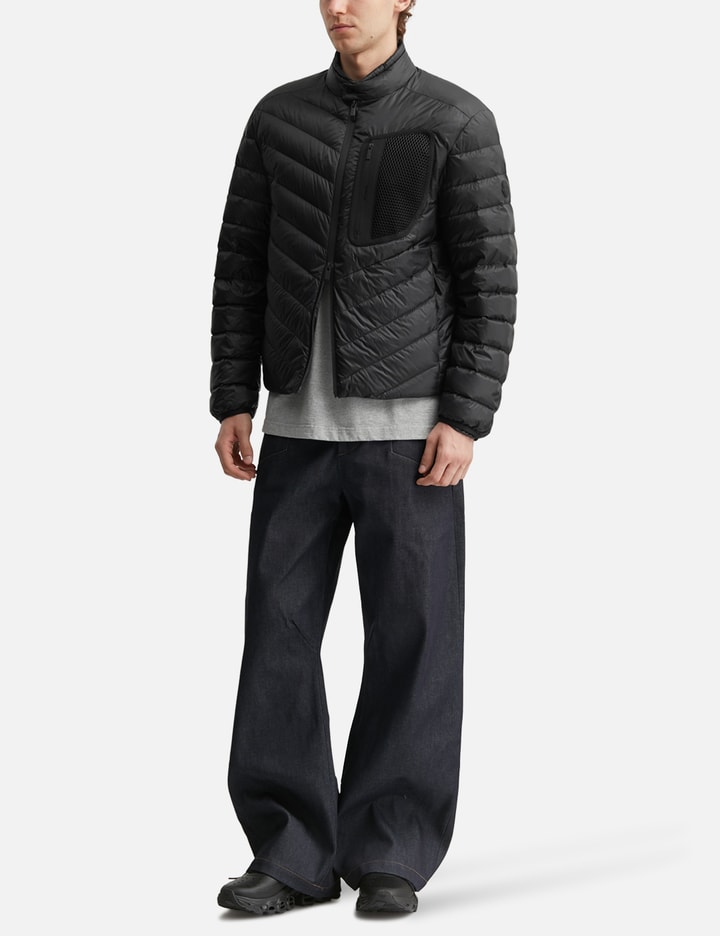 Moncler Mackinac Diagonal-Quilted Down Biker Jacket