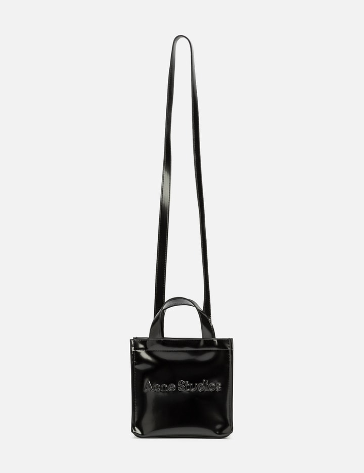 Shop Acne Studios Logo Mini Shoulder Tote Bag In Black