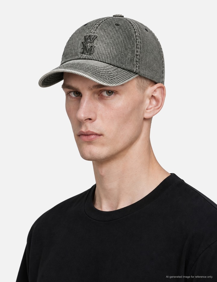 Wooyoungmi Ribbed Denim Logo Ball Cap