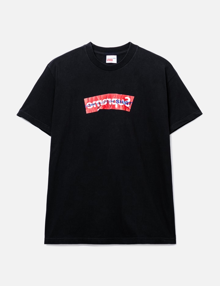 Supreme X Comme Des Garçons Box Logo T-shirt In Black