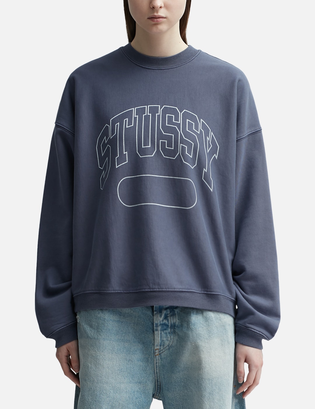 Stüssy - Varsity Oversized Crew | HBX - Globally Curated Fashion 