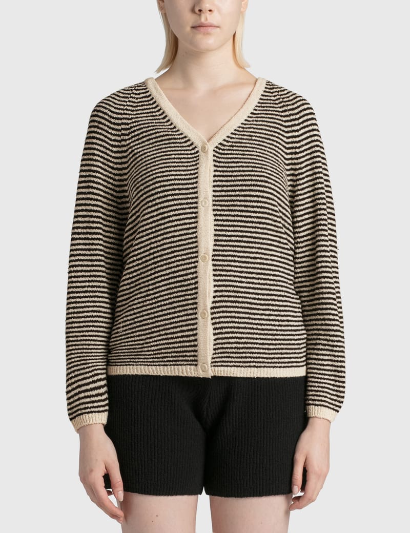 Stripe Boucle Cardigan 