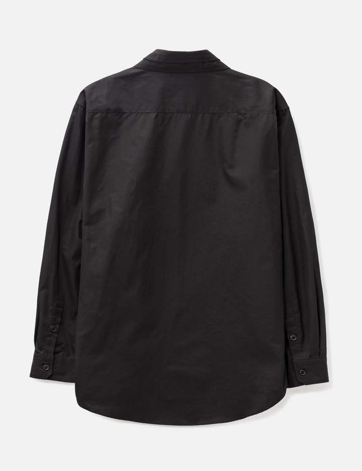 Shop Yohji Yamamoto Pour Homme Double Collar Shirt In Black