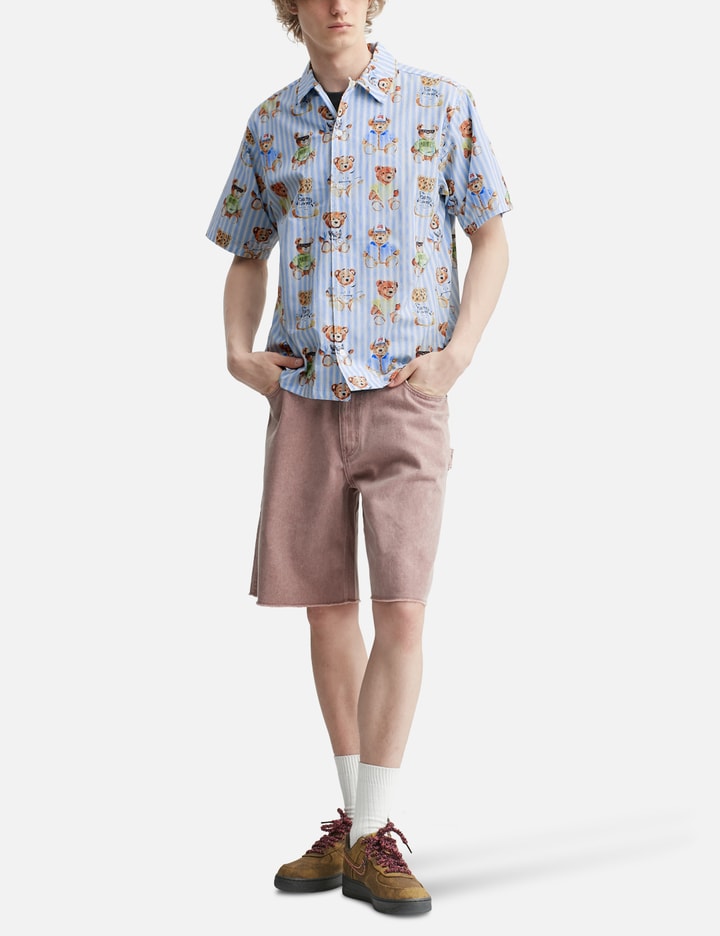 Market Teddy Striped Short Sleeve Woven