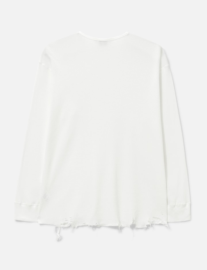 ANCELLM Damage Waffle Crew Long Sleeves T-Shirt