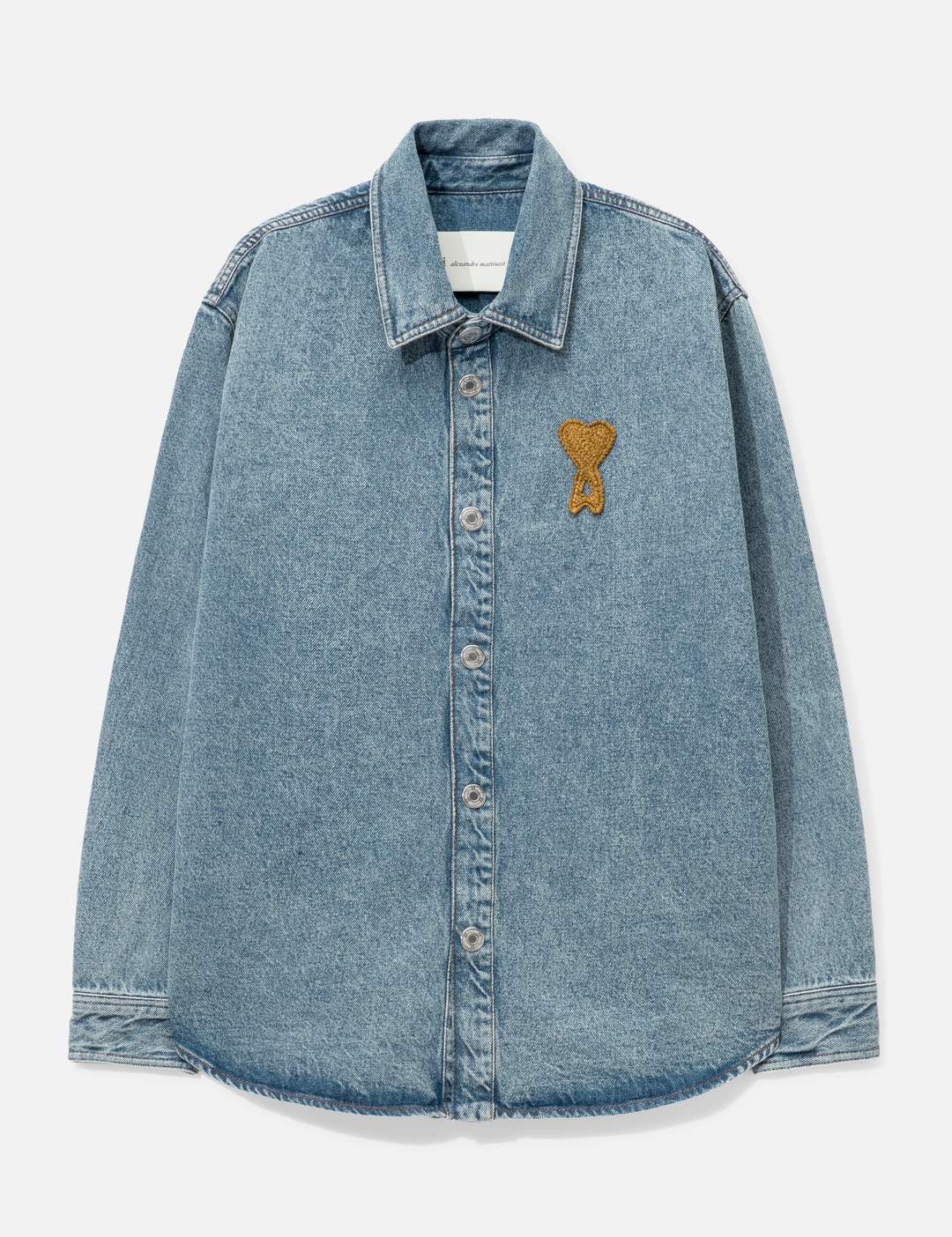 Blue Cotton Knitted Ami De Coeur Overshirt Blue Cotton Knitted Ami De Coeur Overshirt