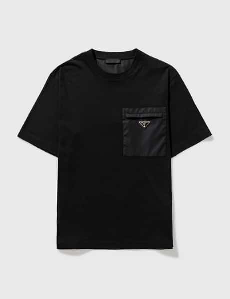 Prada Cotton T-Shirt With Nylon Pocket