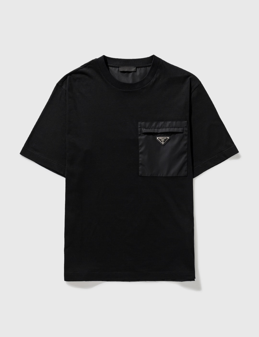 Prada - Cotton T-Shirt With Nylon Pocket | HBX - Globally Curated Fashion  and Lifestyle by Hypebeast