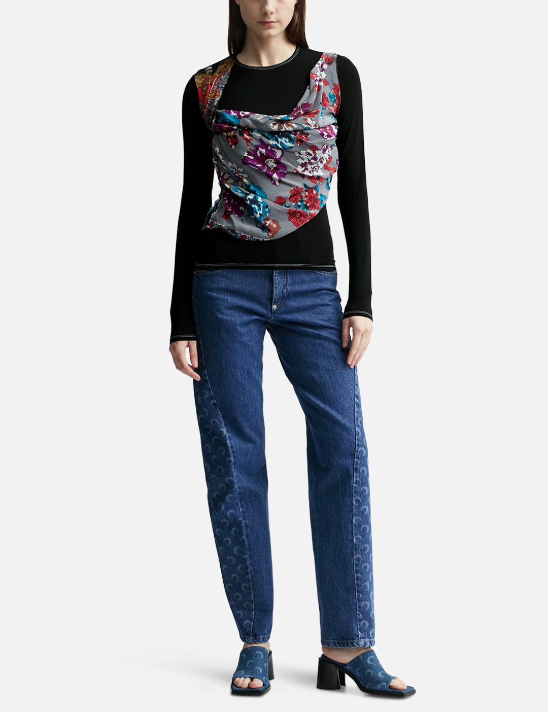 Regenerated Silk Scarves Draped Top view 16