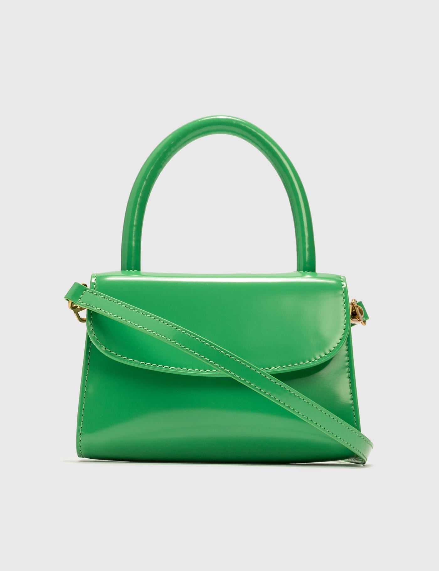 By Far Patent Leather Rachel Bag In Fresh Green (green) | ModeSens