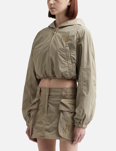 HOODED CROPPED ZIP JACKET view 9