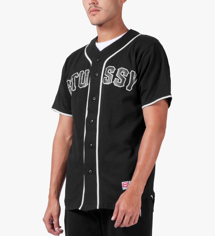 Black Stussy Baseball Jersey Placeholder Image