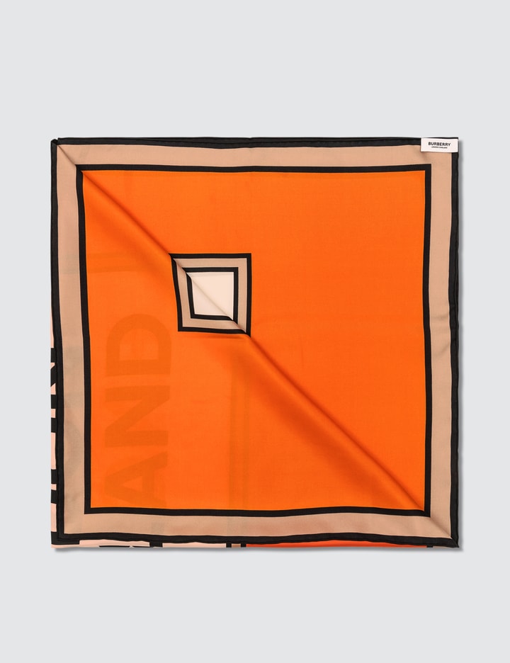 Logo Print Silk Square Scarf Placeholder Image