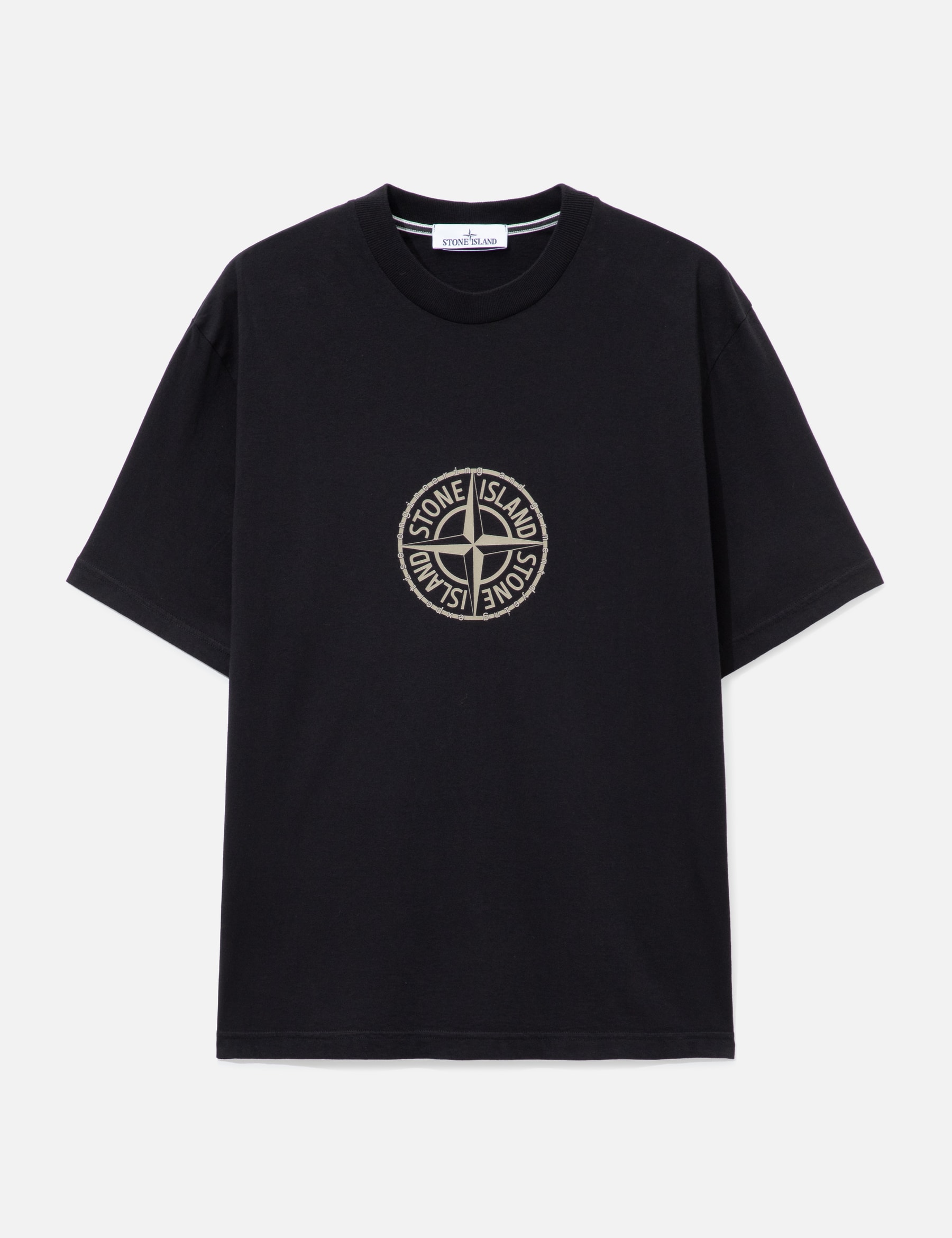 Organic Cotton Jersey Regular Fit T-Shirt With Light Compass Print view 16