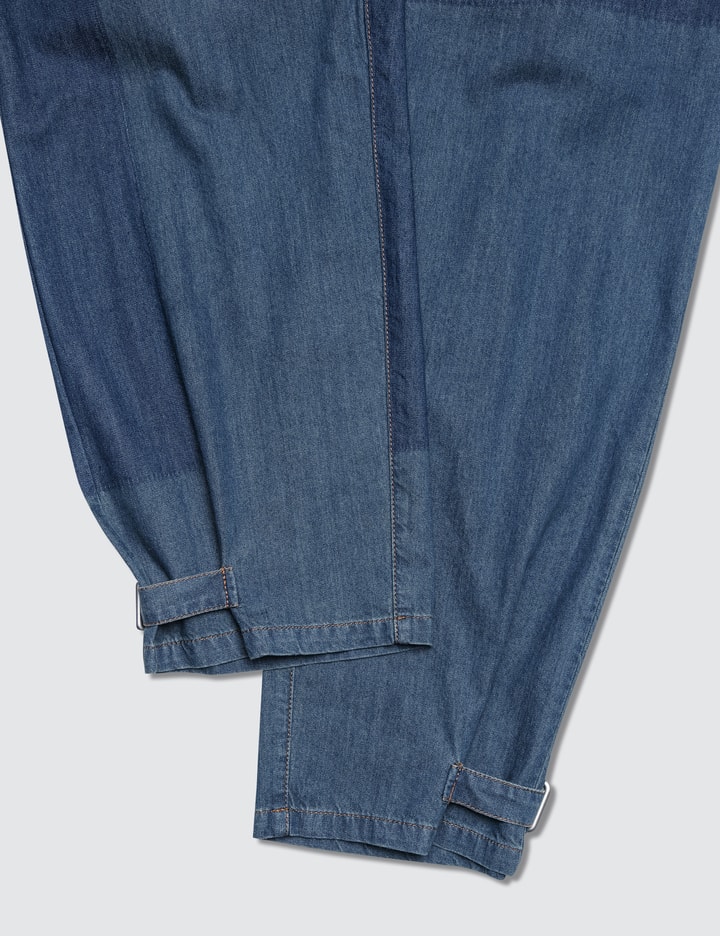 Shaded Fold Front Denim Trousers Placeholder Image