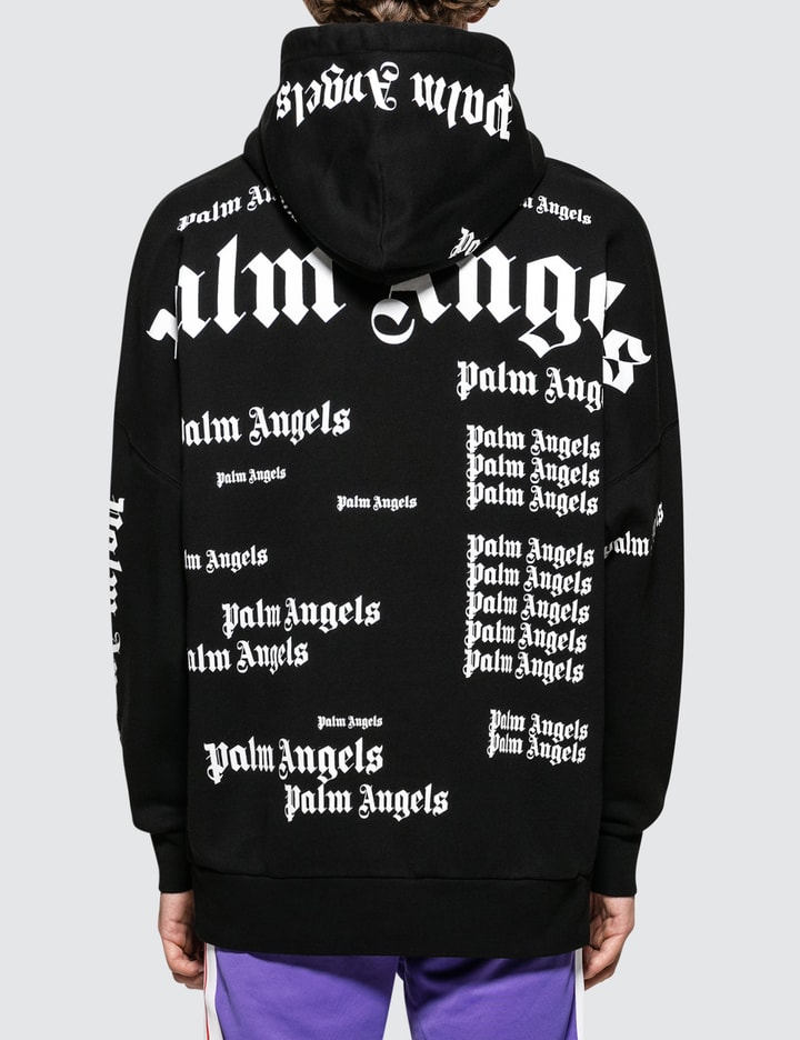 Buy Palm Angels Ultra Logo Over Hoodie 'Black/White