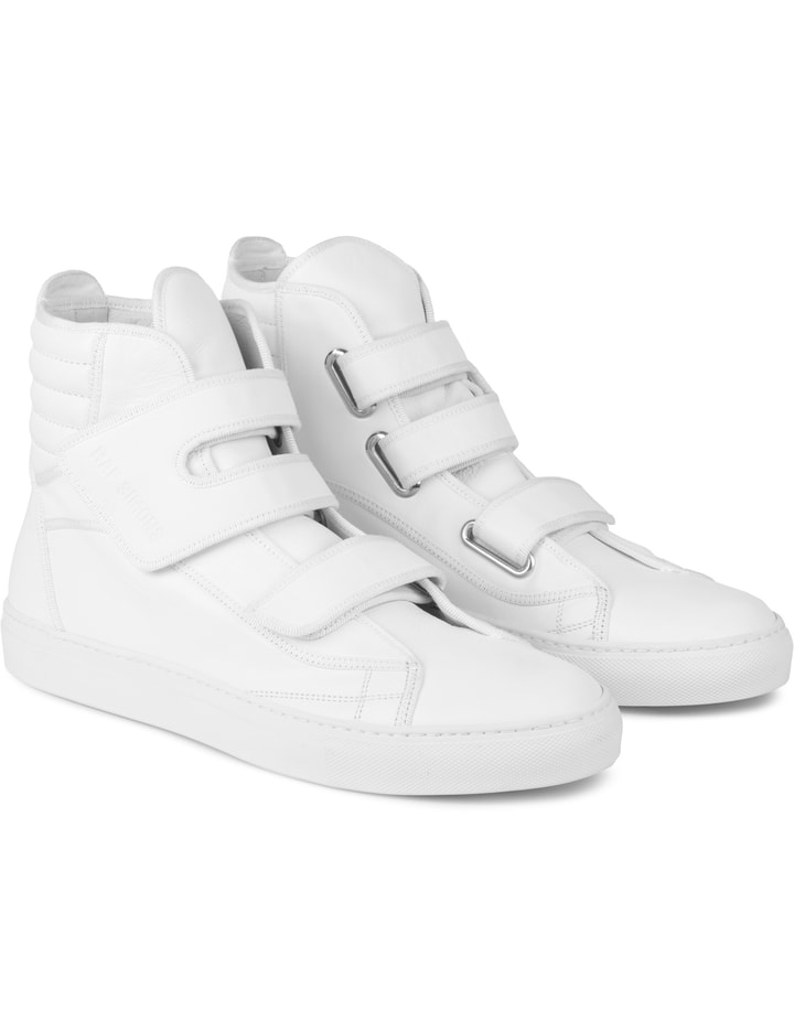 Raf Simons Ecru Classic Velcro Sneakers