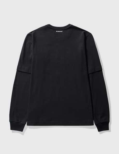 Sacai - KAWS Flock Print Long Sleeve T-shirt | HBX - Globally 