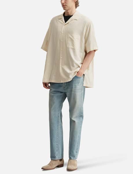 Silk Cotton Nep Open Collar Shirt view 14