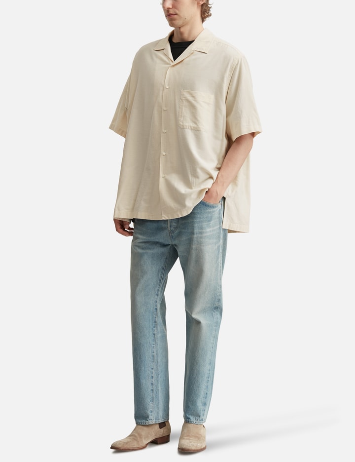 Silk Cotton Nep Open Collar Shirt view 5