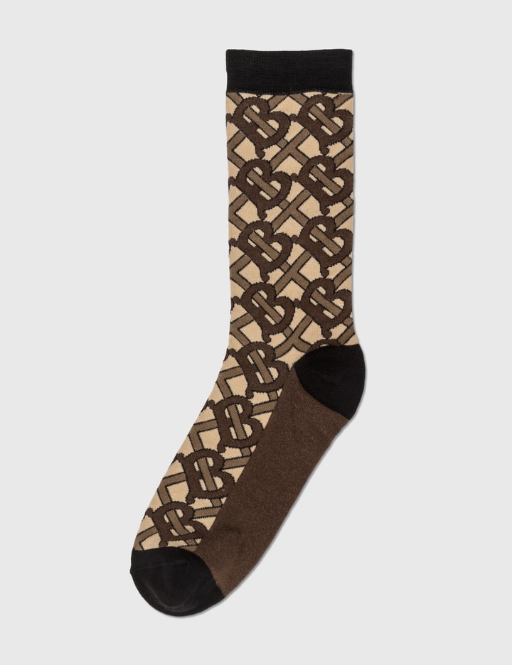 Monogram Intarsia Cotton Blend Socks Placeholder Image