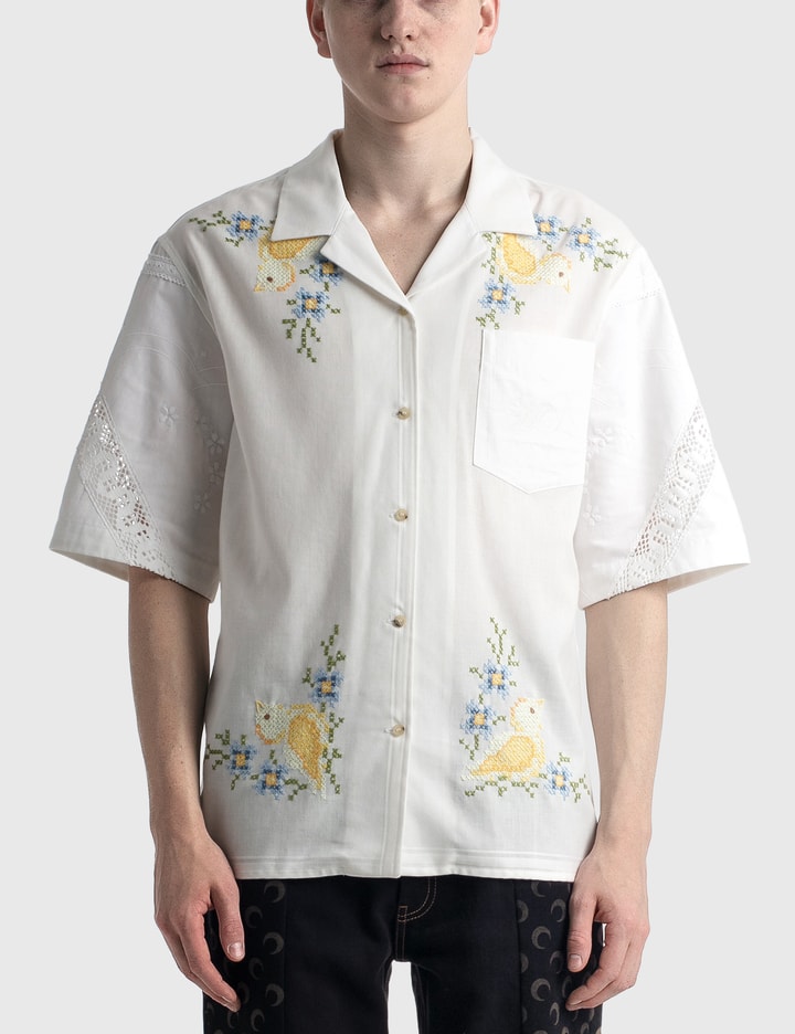 Unisex Embroidered Linens Bowling Shirt Placeholder Image
