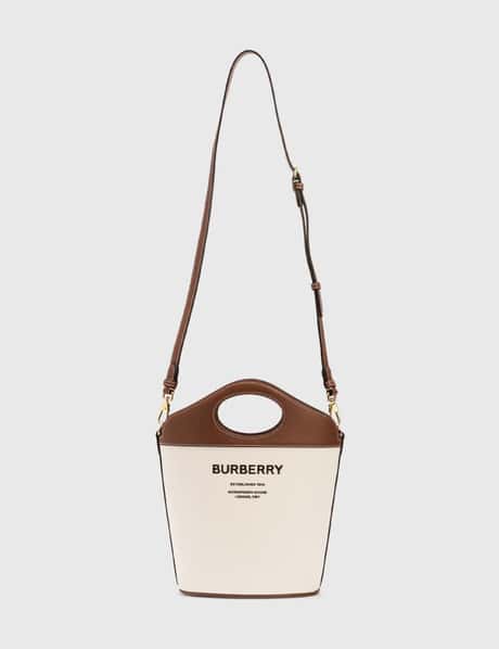 Burberry Two-Tone Leather Bucket Bag