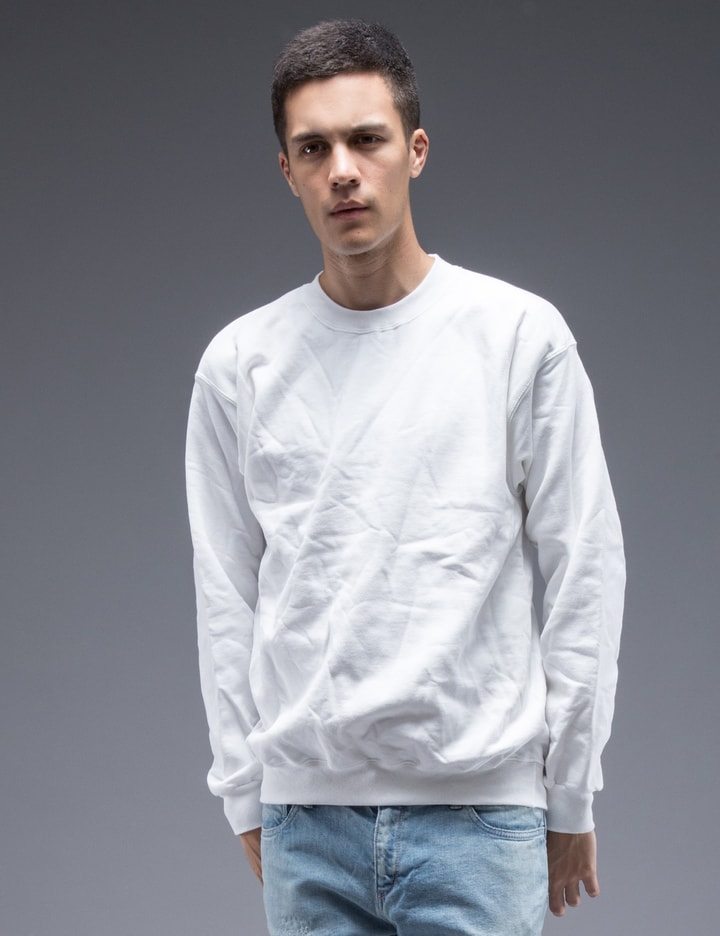 White Crewneck Sweatshirt Style A (Size S) Placeholder Image
