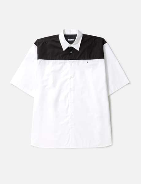 Raf Simons AMERICANO BICOLOR SHIRT WITH EMBROIDERY