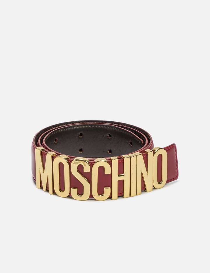 Moschino Leather Belt In Brown