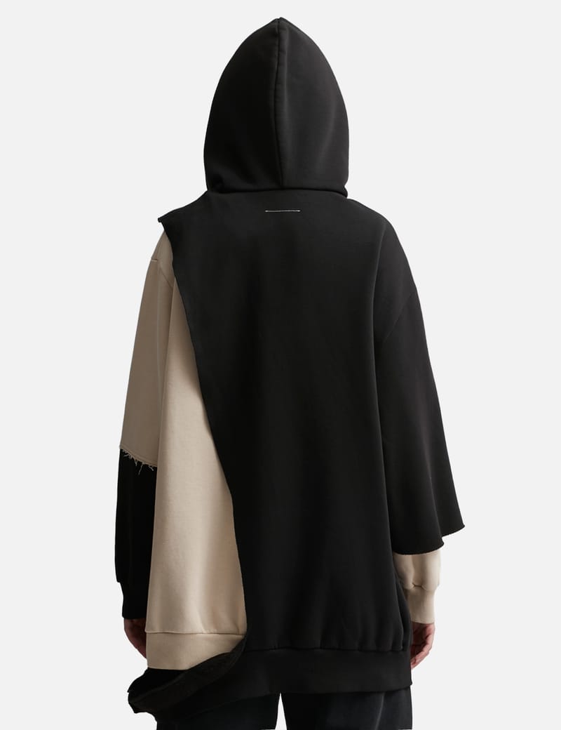 MM6 Maison Margiela numbers-print cotton blend hoodie - Black