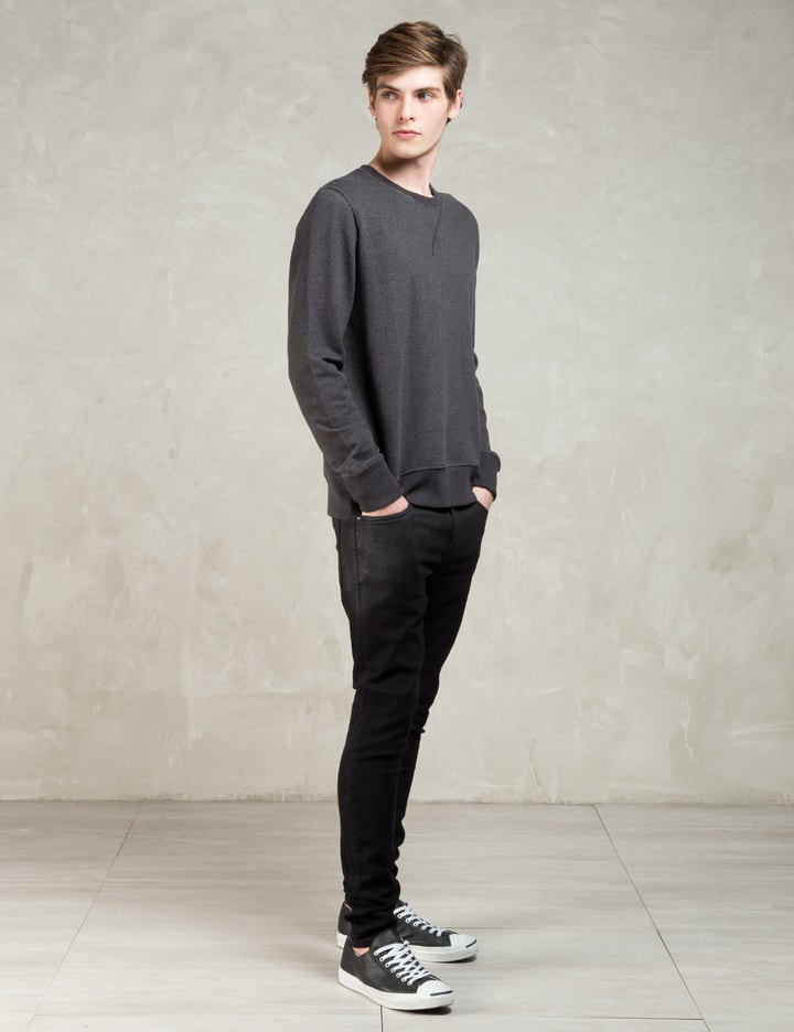 Black Shiny Black Skinny Lin Jeans Placeholder Image