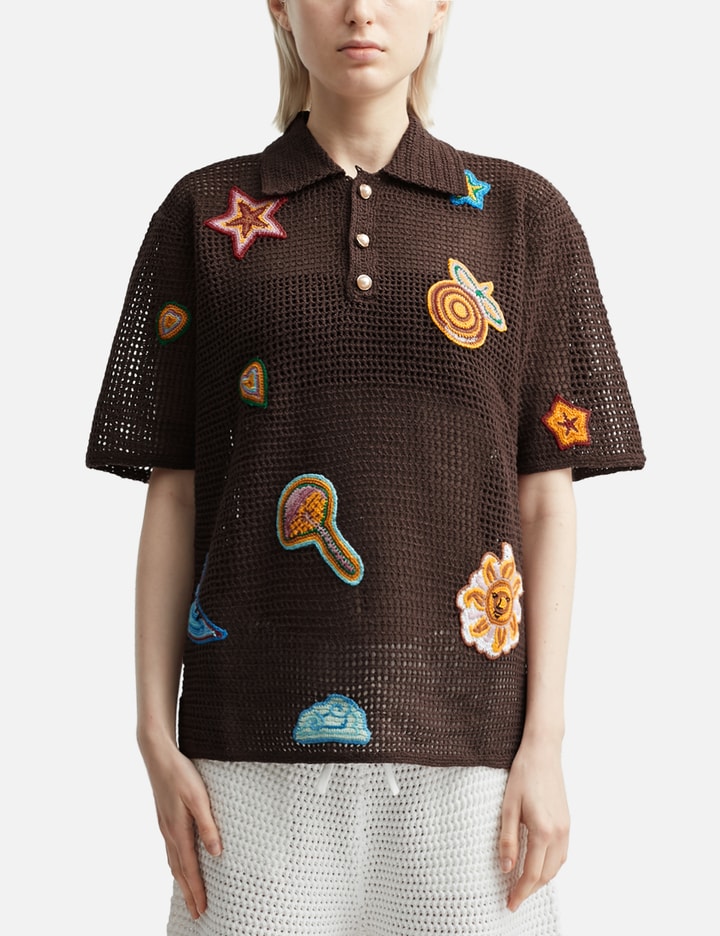 Motif Crochet Polo Shirt Placeholder Image