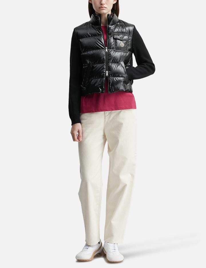 Padded Zip-Up Wool Cardigan Placeholder Image