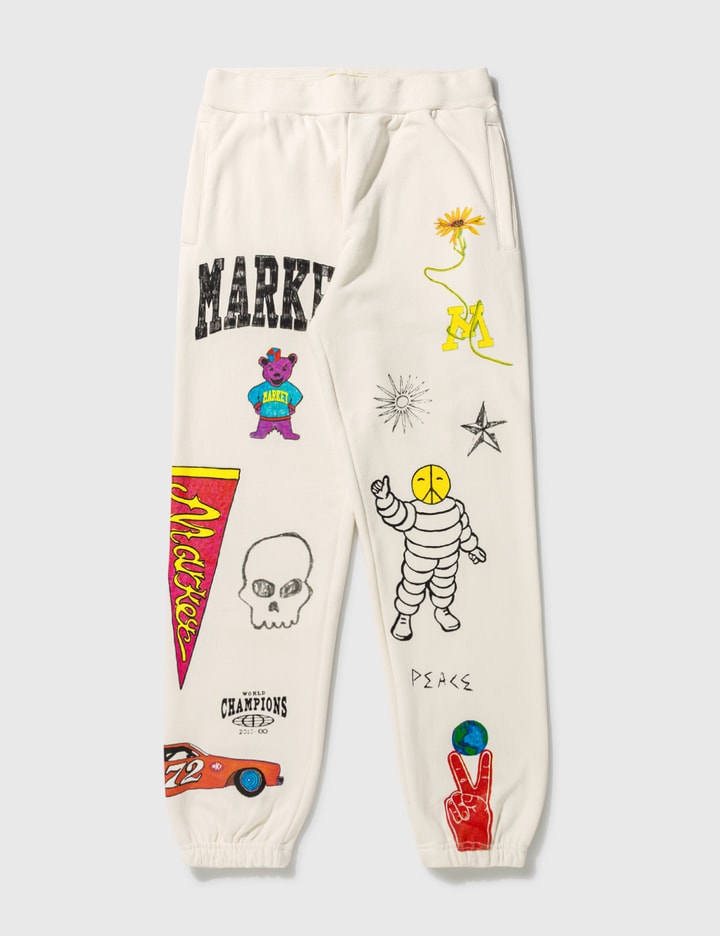 Market - Varsity Hand Drawn Sweatpants  HBX - Globally Curated Fashion and  Lifestyle by Hypebeast