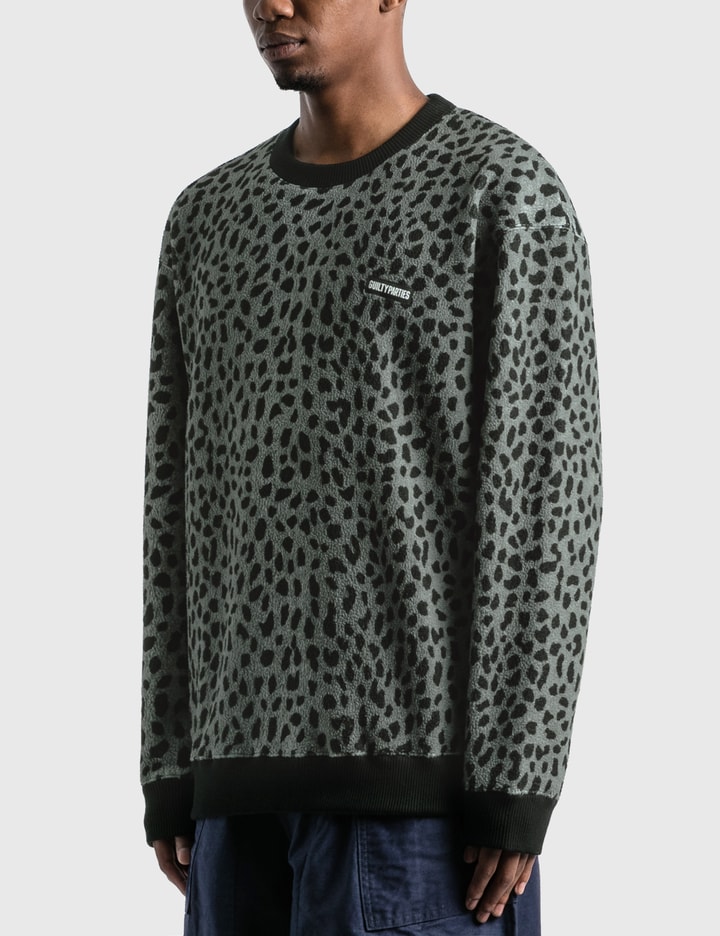 Leopard Fleece Crew Neck Sweatshirt Placeholder Image