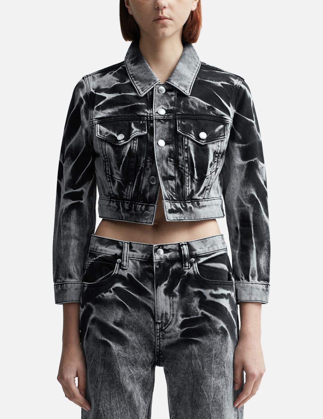 Blade Logo-Embroidered Shrunken Trucker Jacket view 13