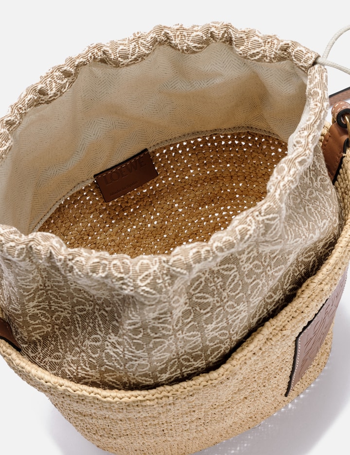 LOEWE beige Anagram Pochette Basket Bag